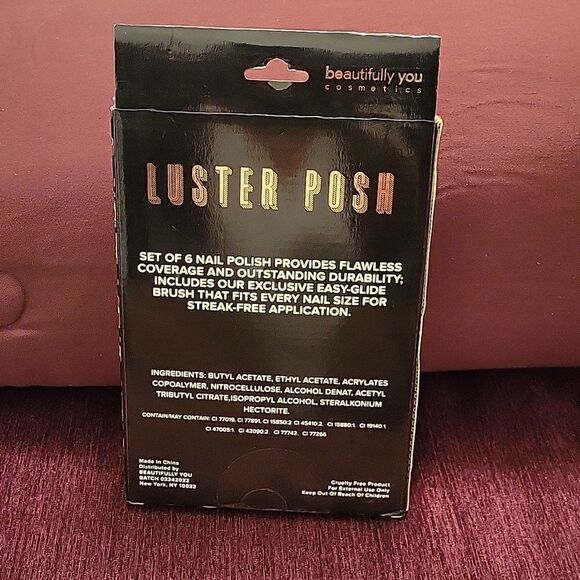 BRAND NEW BEAUTIFULLY YOU COSMETICS LUSTER POSH SETS OF 6   SHINE NAIL LACQUERS - Picture 8 of 9